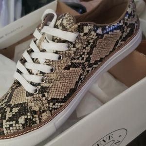 Snake skin print sneakers